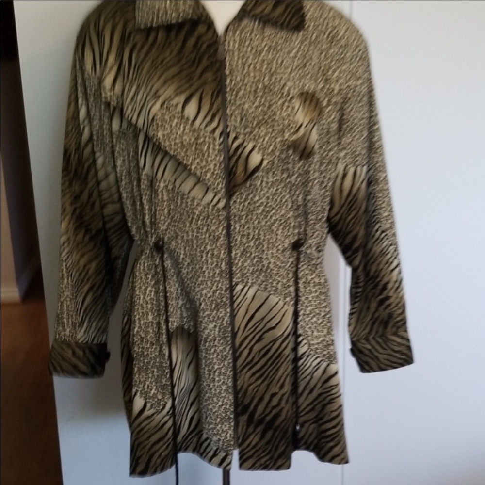 Animal print rain jacket